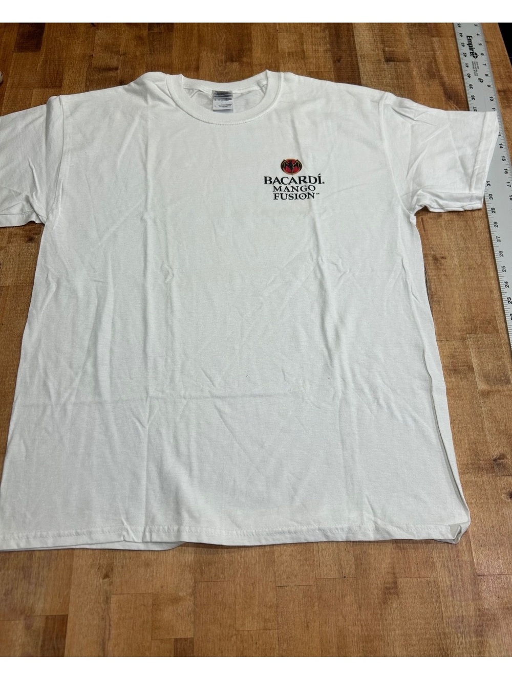 Bacardi Mango Fusion White Cotton T-Shirt Size Large